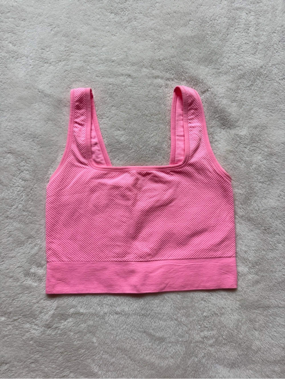 all in motion Pink Ribbed Crop Tank Top
